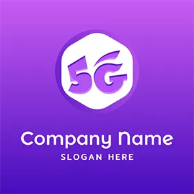 Connected Logo 5g Gradient Cartoon logo design