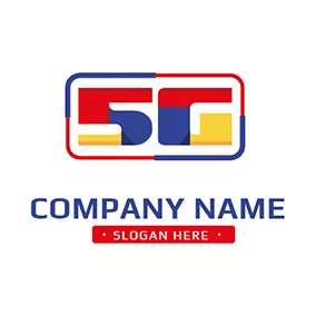 Connected Logo 5g Rectangle Frame Simple logo design