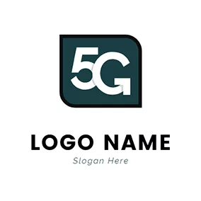 Connected Logo 5g Square Frame Simple logo design