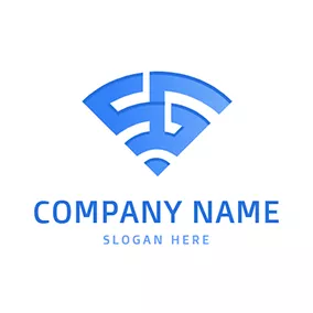 Connected Logo 5g Wifi Sector Simple logo design