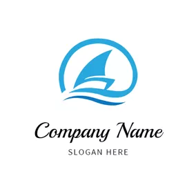Agency Logo Abstract Boat and Wave logo design