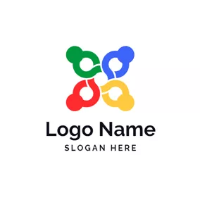 Colorful Logo Abstract Colorful Man Icon logo design