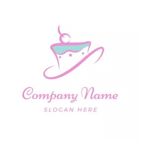 Logótipo Doces Abstract Cupcake Icon logo design