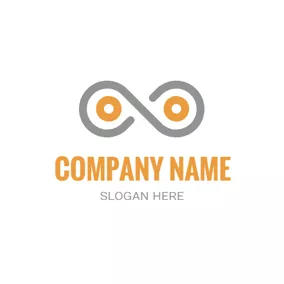 Connected Logo Abstract Eye and Chain logo design