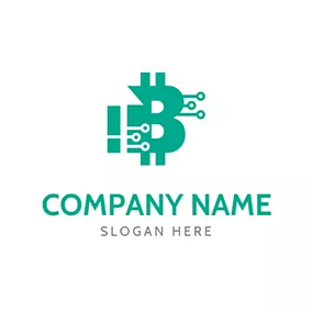 Financial Logo Abstract Information Cryptocurrency logo design