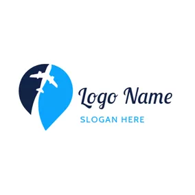Exploration Logo Airplane and Airline Icon logo design