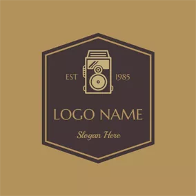 相機快照logo Antique Black Camera logo design