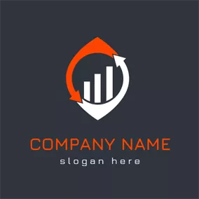 行銷Logo Arrow and Diagram Accounting logo design