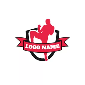 Fighting Logo Banner and Taekwondo Logo logo design