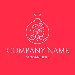 Elegant Logo Beauty and White Perfume Bottle logo design
