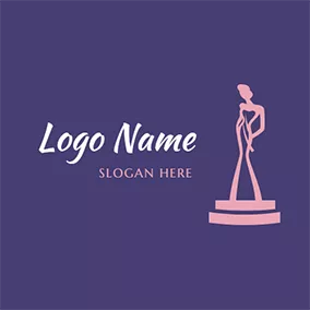 Lady Logo Beauty Shaped Trophy logo design