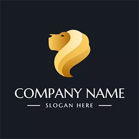 Elegant Logo Black and Yellow Lion logo design