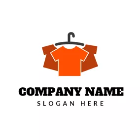 Logótipo T-shirt Black Coat Hanger and Orange T Shirt logo design