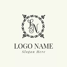 Bridal Logo Black Decoration and Abstract Letter logo design