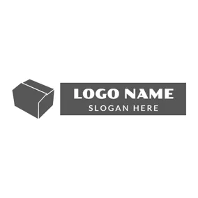 Shape Logo Black Solid Cardboard Box logo design
