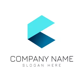 Agency Logo Blue Gradient Square logo design