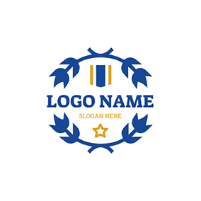 樹枝 Logo Branch Star Flag Championship logo design
