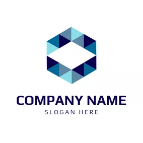 Logotipo De Empresa Bright Blue Kaleidoscope logo design