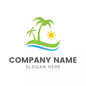 ヤシの木　ロゴ Bright Sunshine Coast logo design