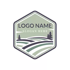 Adventurer Logo Brown Badge and Tree logo design