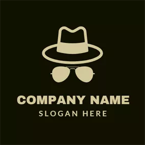 Accessory Logo Brown Hat and Glasses logo design