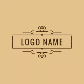 Holiday & Special Occasion Logo Brown Rectangle and Decoration logo design