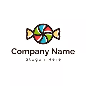 Logótipo Doces Candy Paper and Colorful Candy logo design