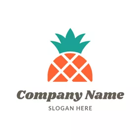 Art Logo Cartoon and Colorful Pineapple logo design
