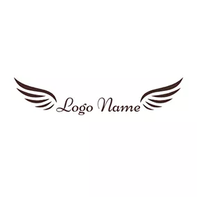 Fancy Logo Chocolate Angel Wing logo design