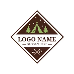 Logotipo De Aire Libre Chocolate Frame and Christmas Tree logo design