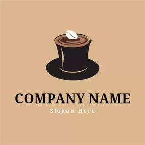 Cafe Logo Coffee and Magic Hat logo design