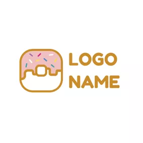 Donuts Logo Colorful Chocolate and Doughnut logo design