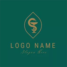 Shape Logo Cute Green and Brown Letter S logo design