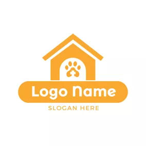 Hut Logo Dog House and Pet Hospital logo design