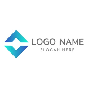 Shape Logo Double Blue Letter V logo design