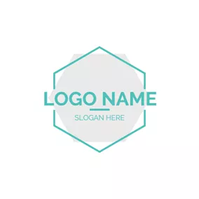 Holiday & Special Occasion Logo Double Hexagon and Simple Name logo design