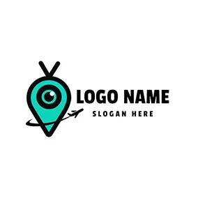 地圖logo Drop Type and Youtube Channel logo design