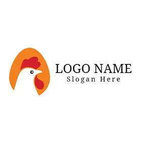 Ei Logo Egg and Hen Chicken Head Icon logo design