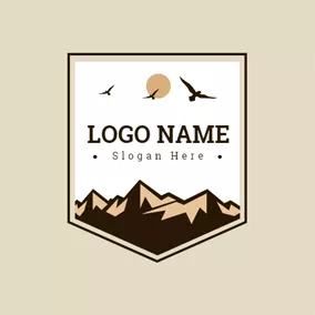 環境ロゴ Endless Steep Mountain logo design
