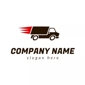 Logotipo De Entrega Fast Black Truck logo design