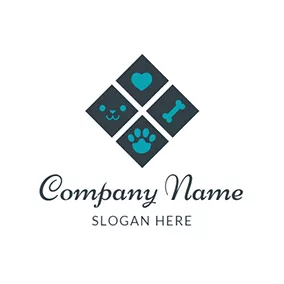 Icon Logo Flat and Simple Pet Icon logo design