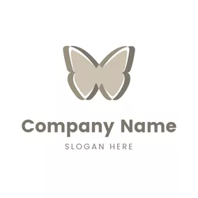 Accessory Logo Flat Butterfly Shape logo design