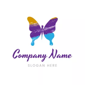 Accessory Logo Flat Colorful Butterfly logo design
