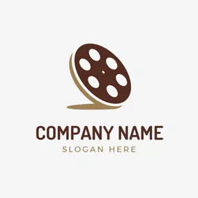 Movie Logo Flat Cookies and Film logo design