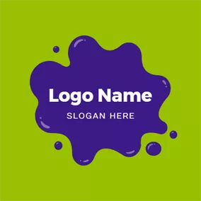 Twitter Logo Flowing Violet Slime Shape logo design