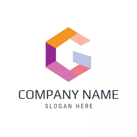 Shape Logo Folded Colorful Letter G logo design