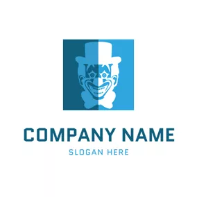 Hat Logo Frame and Joker Head logo design