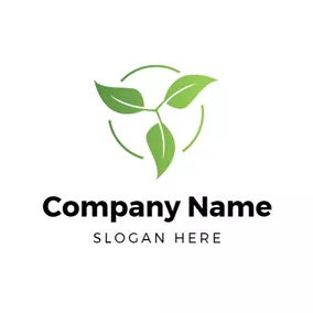 Logotipo De Reciclaje Fresh Green Leaves logo design