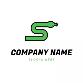 幾何Logo Geometrical Snake Icon logo design