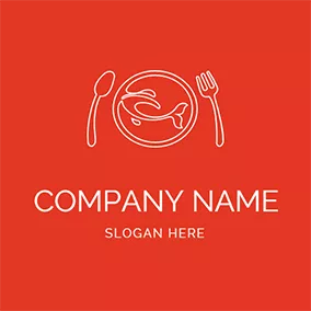 カレーのロゴ Gourmet and Cutlery logo design